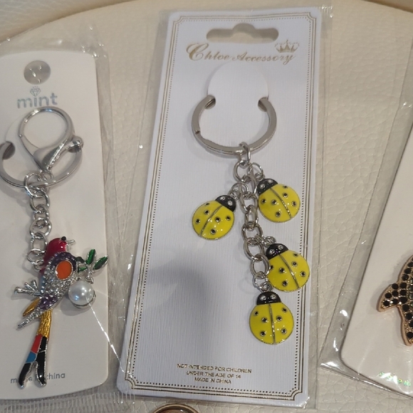 Assorted Keychain Set with Charms - Picture 3 of 5